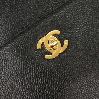 Chanel 1996-1997 Black Caviar Triple CC Backpack