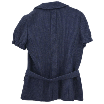 Chanel Single Breasted Jacket Navy #40
