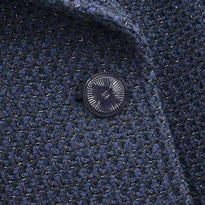 Chanel Single Breasted Jacket Navy #40