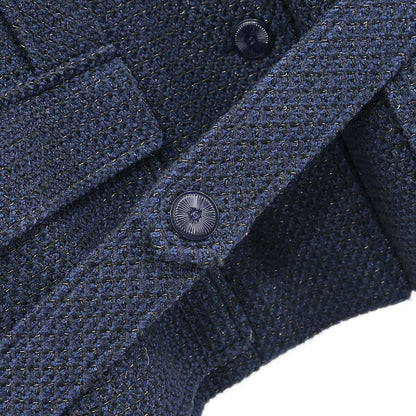 Chanel Single Breasted Jacket Navy #40
