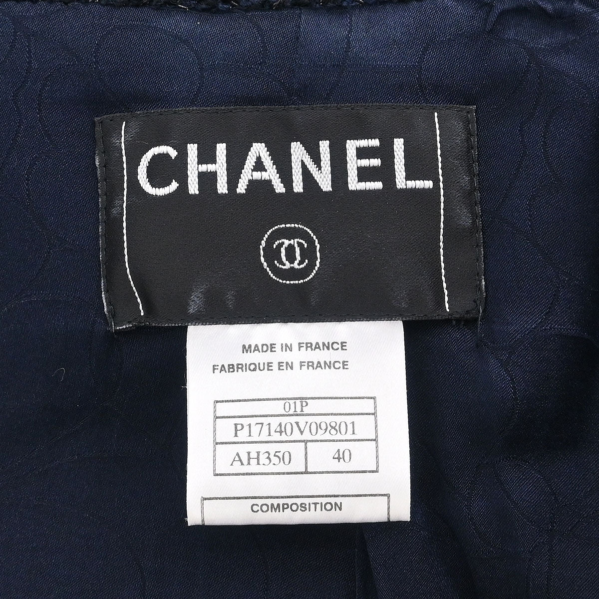 Chanel Single Breasted Jacket Navy #40