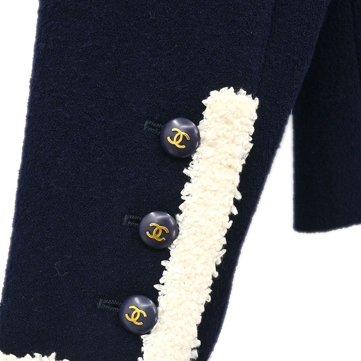 Chanel Collarless Jacket Navy