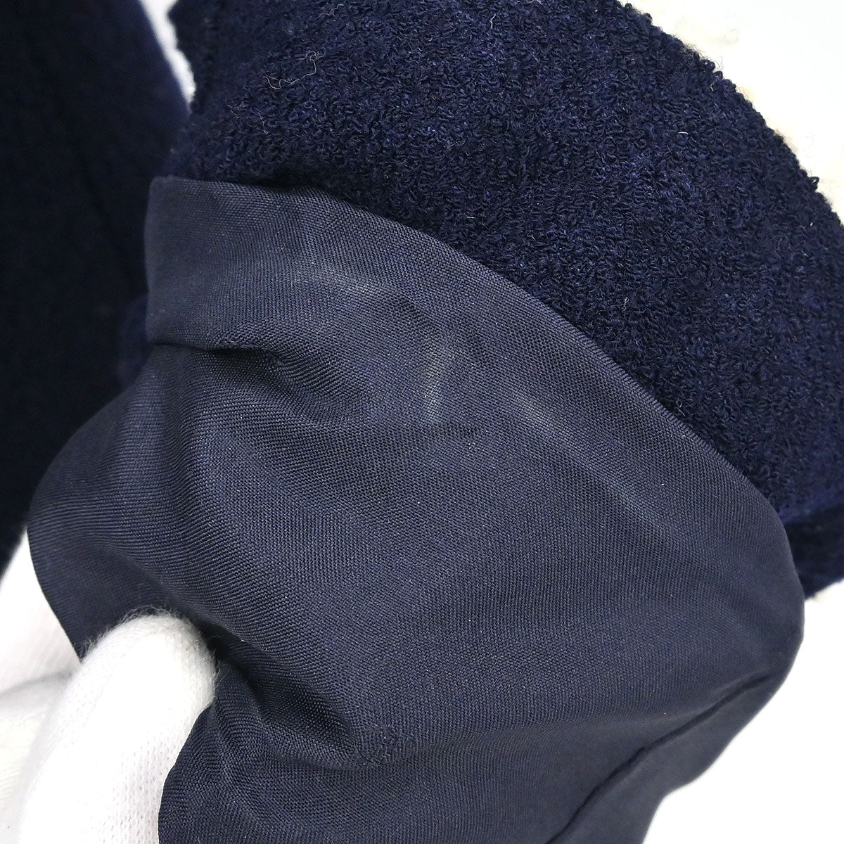 Chanel Collarless Jacket Navy