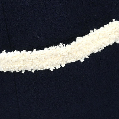 Chanel Collarless Jacket Navy