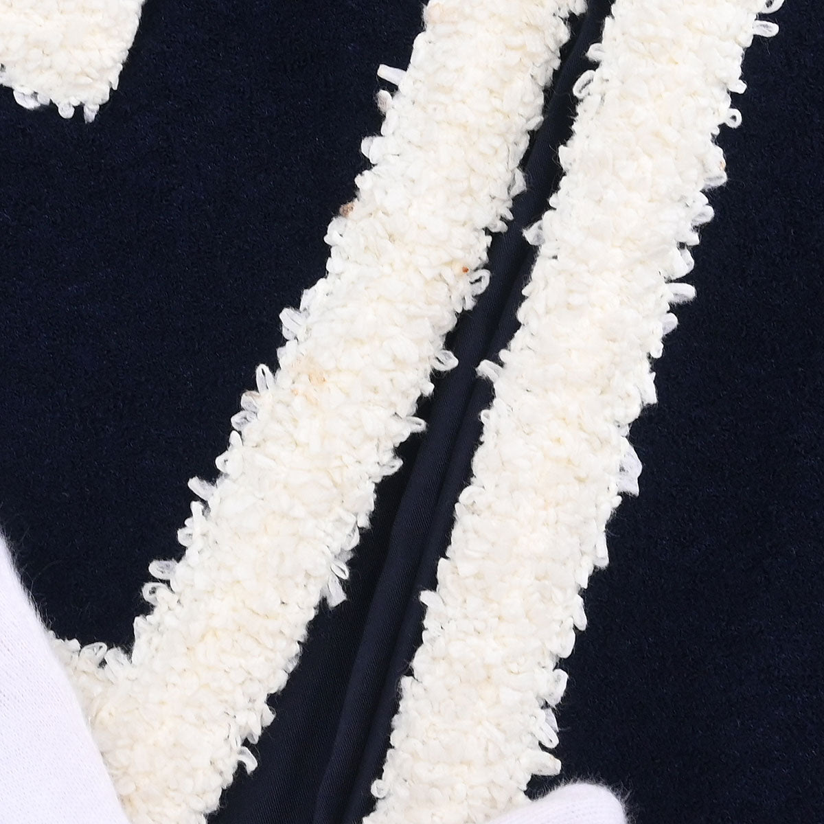 Chanel Collarless Jacket Navy