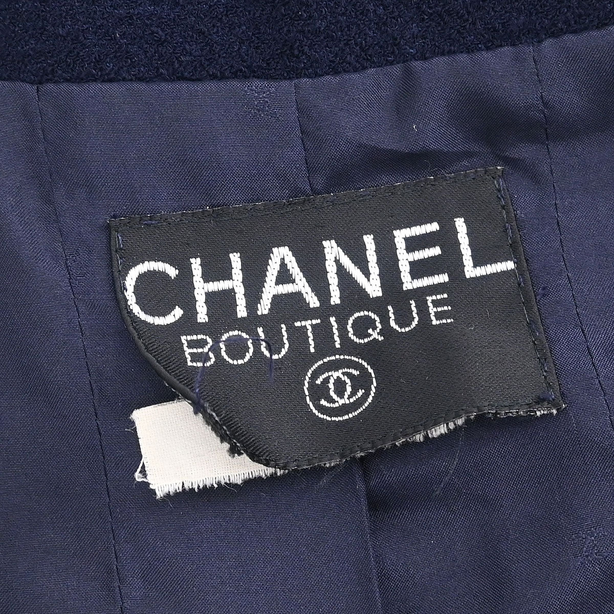 Chanel Collarless Jacket Navy