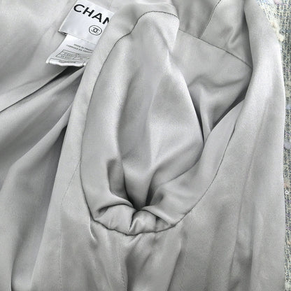 Chanel Double Breasted Jacket Light Blue #36