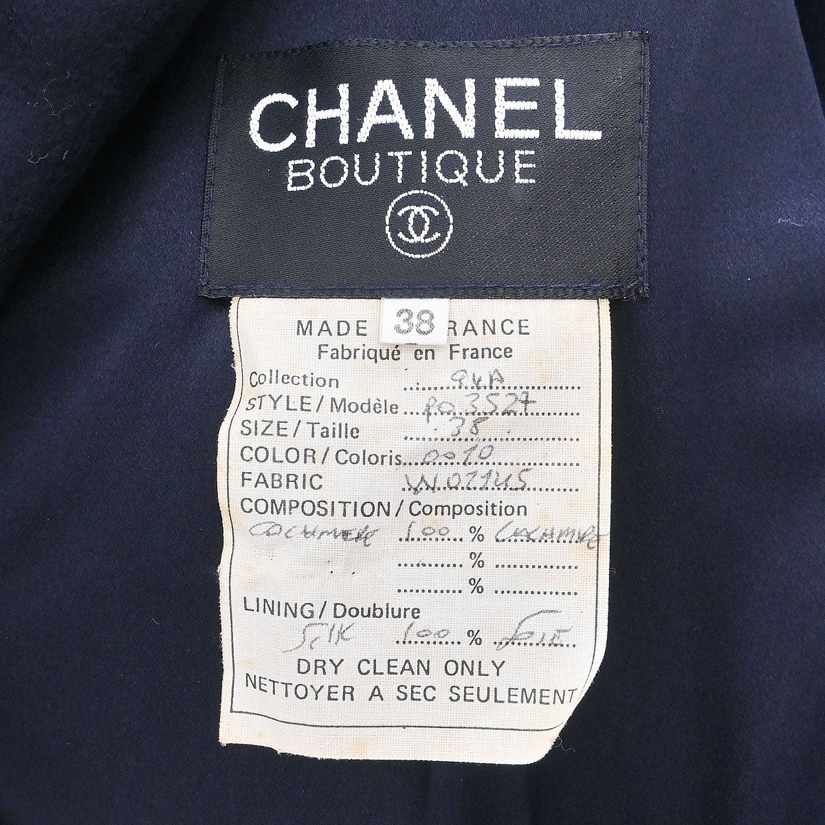 Chanel Coat Navy #38