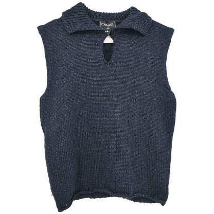 Chanel Sleeveless Top Navy #42