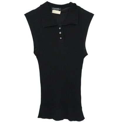 Chanel Sleeveless Tank Top Black #34