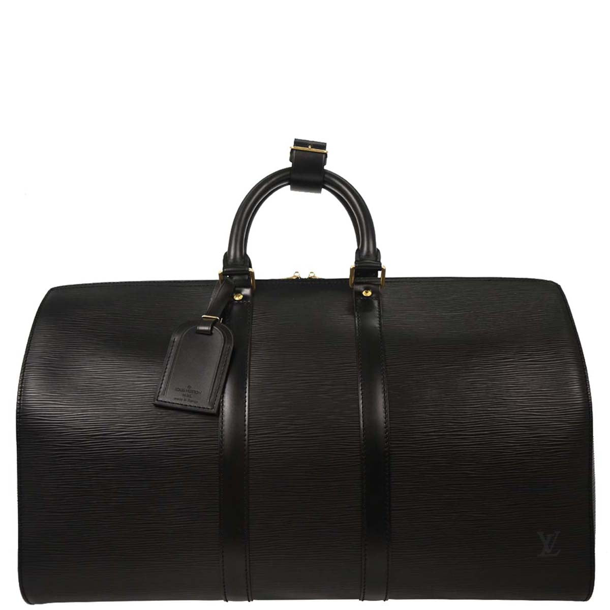 Louis Vuitton Black Epi Keepall 45 Travel Handbag M42972