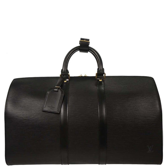 Louis Vuitton Black Epi Keepall 45 Travel Handbag M42972