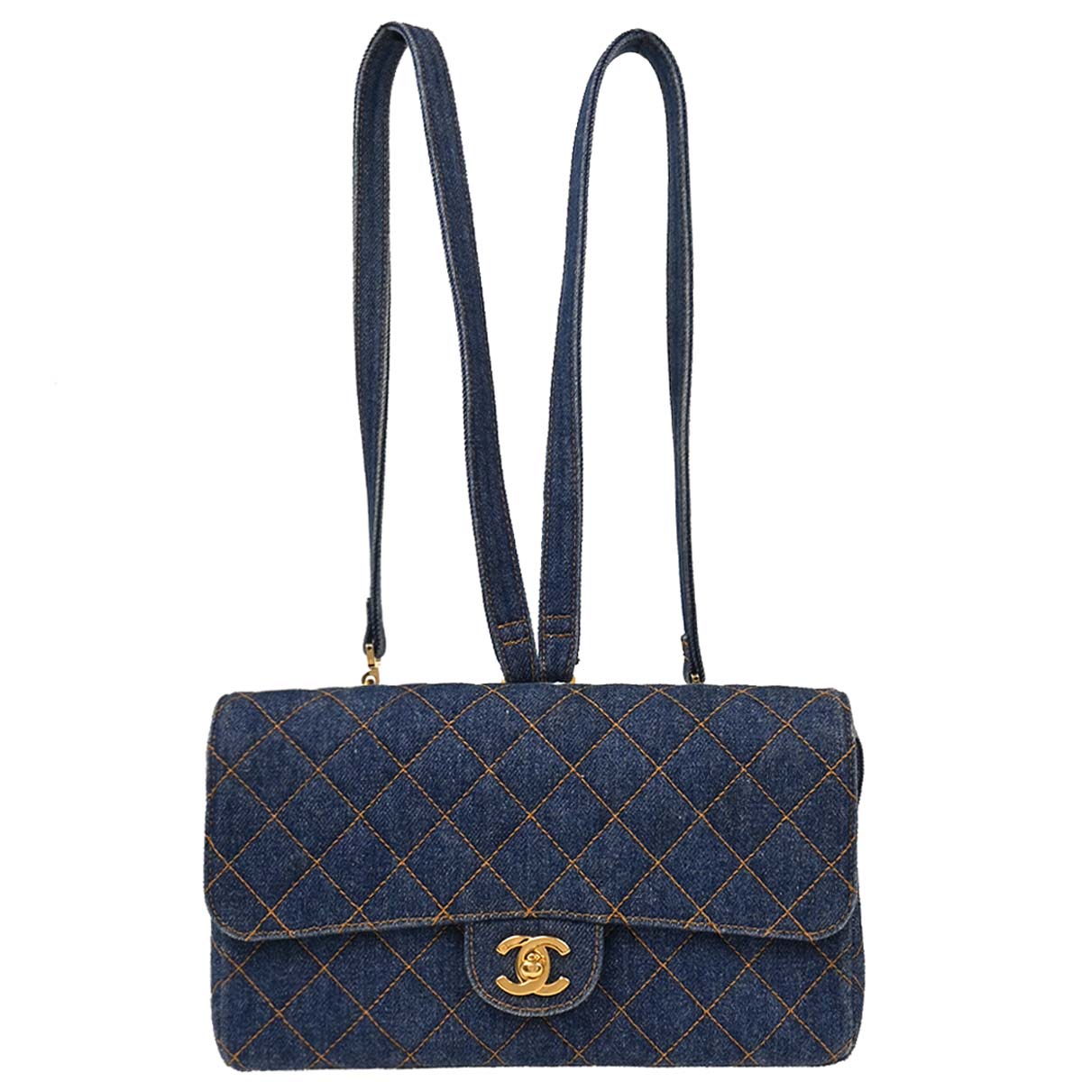 Chanel 1996-1997 Denim Blue Backpack