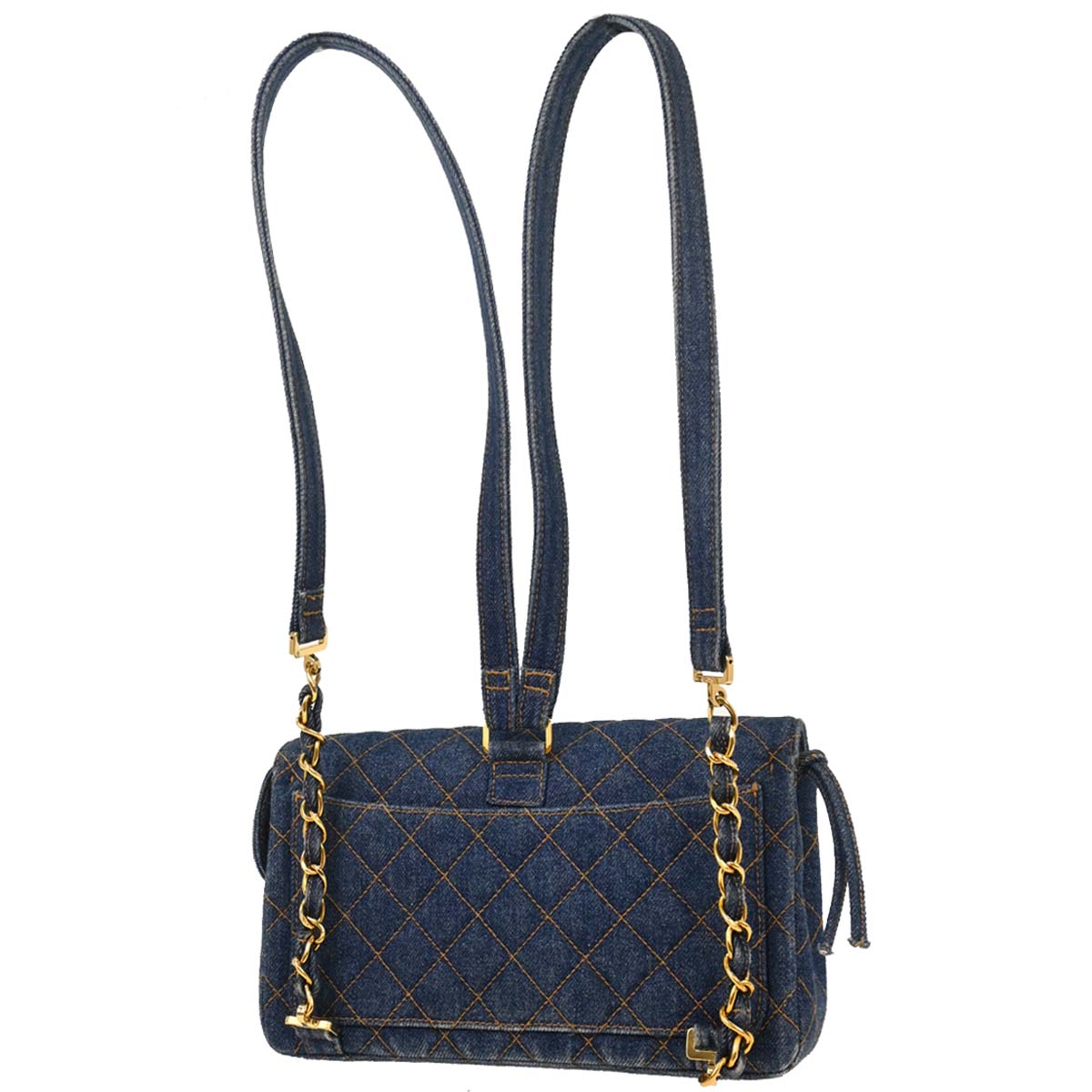Chanel 1996-1997 Denim Blue Backpack