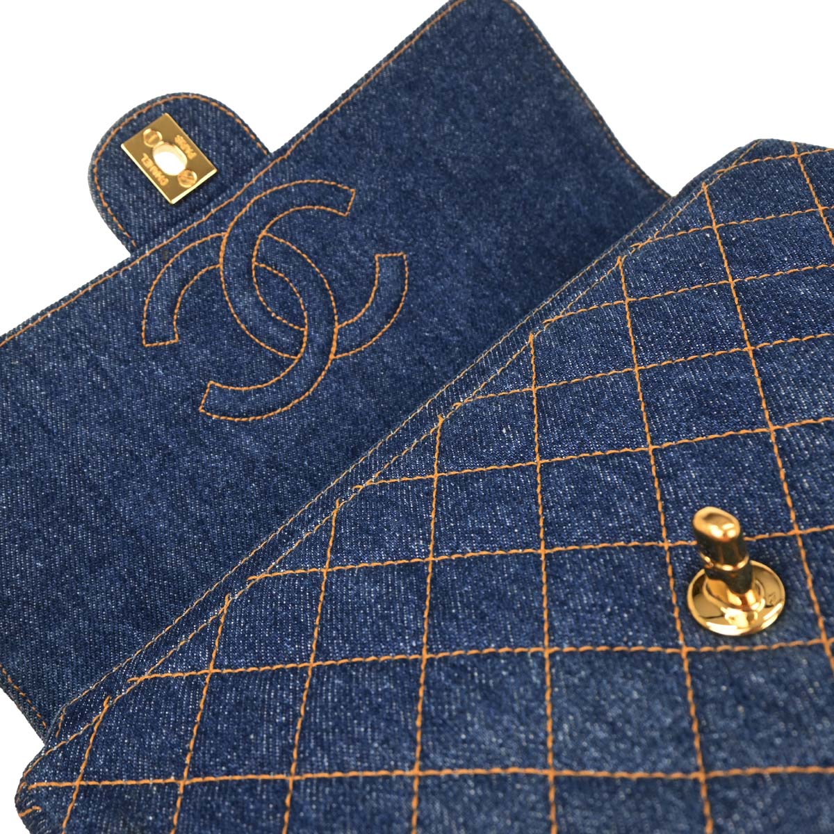 Chanel 1996-1997 Denim Blue Backpack