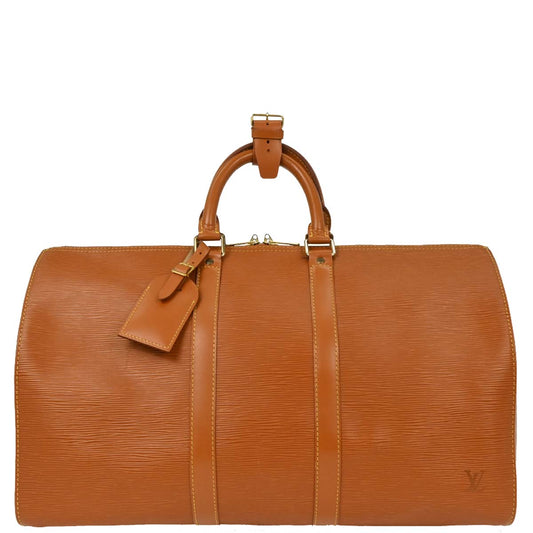 Louis Vuitton Brown Epi Keepall 45 Travel Handbag M42978