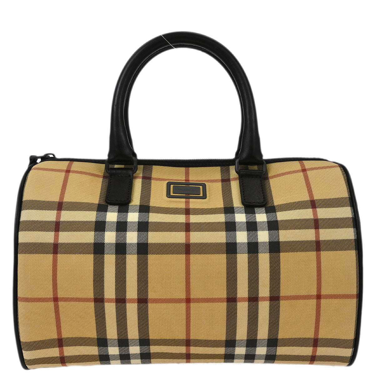 Burberry Beige PVC Burberry Check Handbag