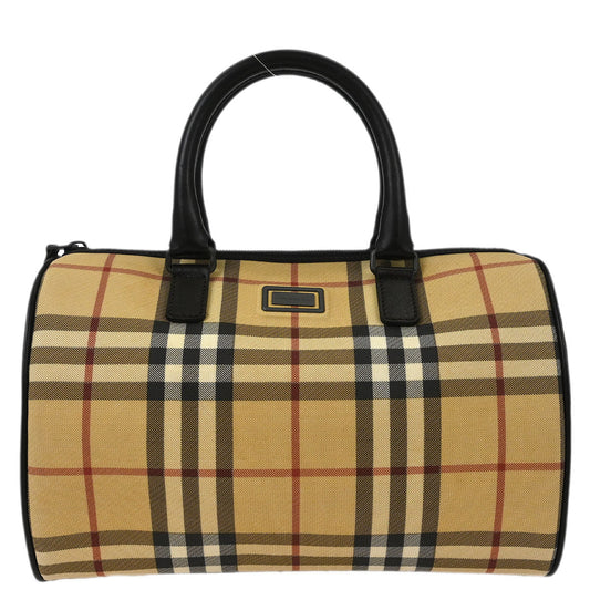 Burberry Beige PVC Burberry Check Handbag