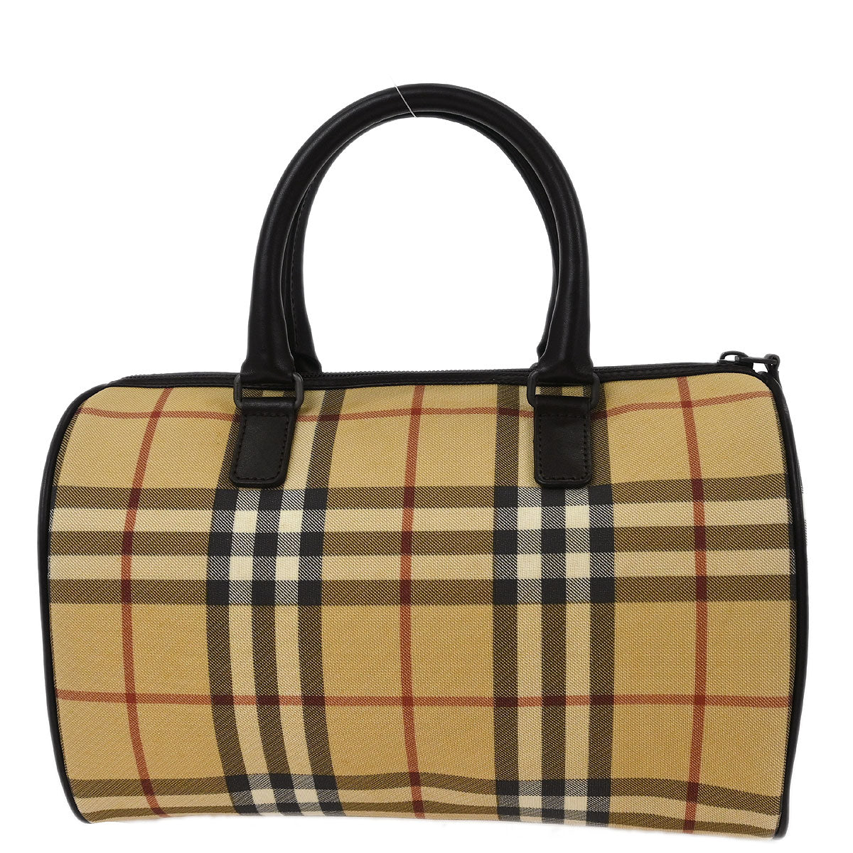 Burberry Beige PVC Burberry Check Handbag