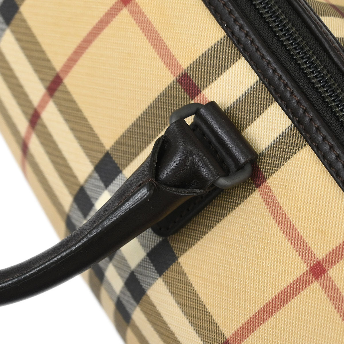 Burberry Beige PVC Burberry Check Handbag