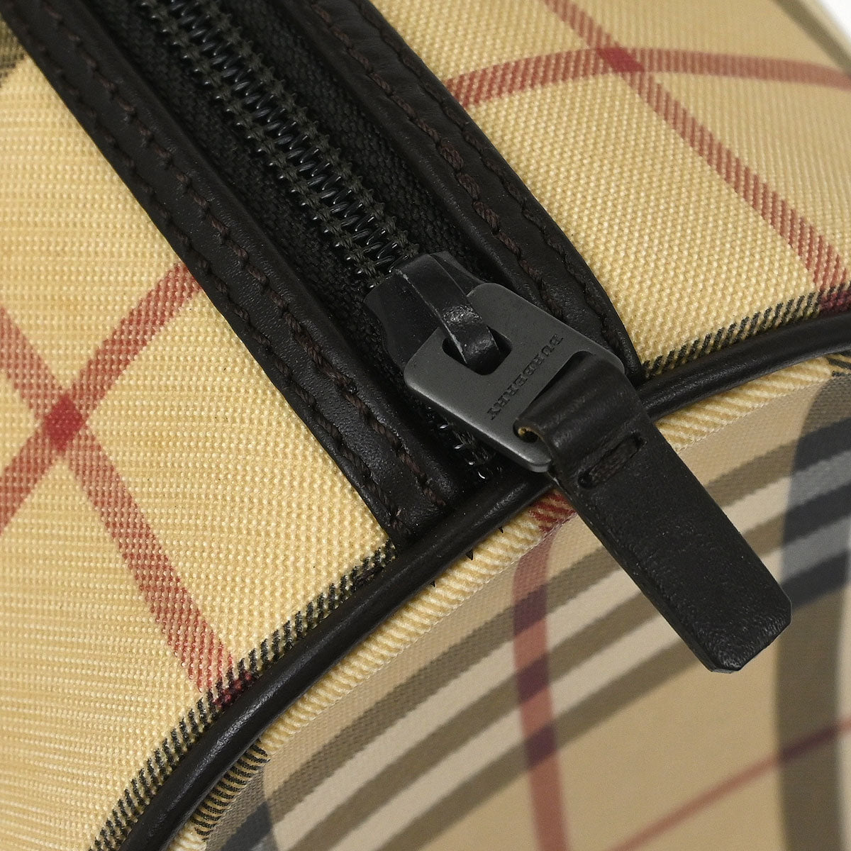 Burberry Beige PVC Burberry Check Handbag