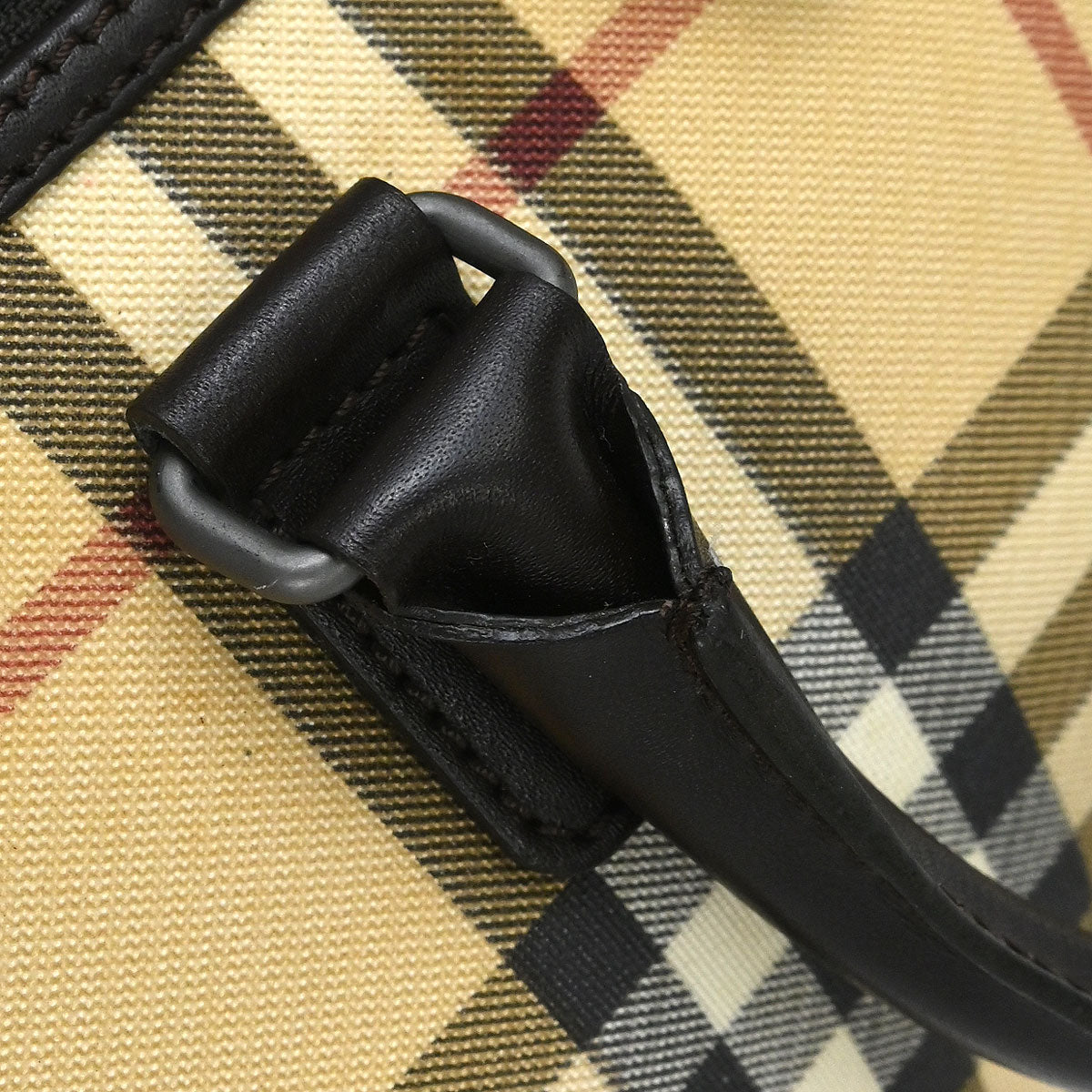 Burberry Beige PVC Burberry Check Handbag