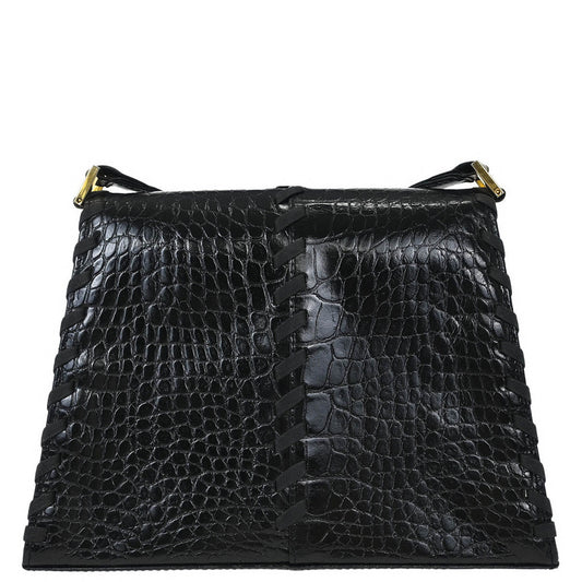 Yves Saint Laurent * Black Leather Shoulder Bag