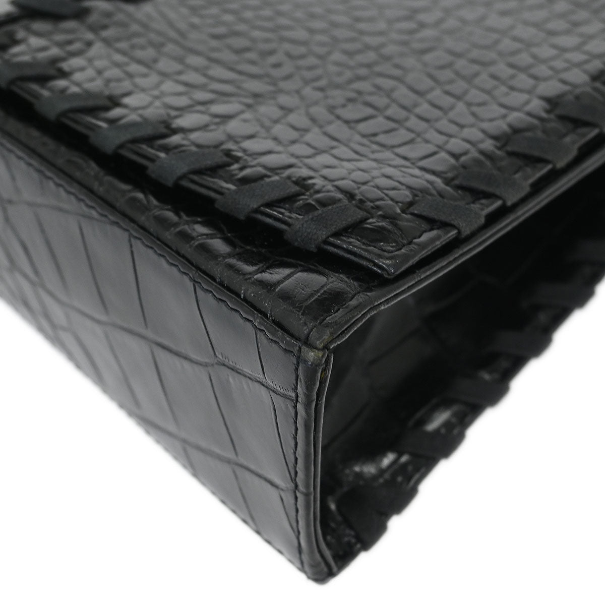 Yves Saint Laurent * Black Leather Shoulder Bag