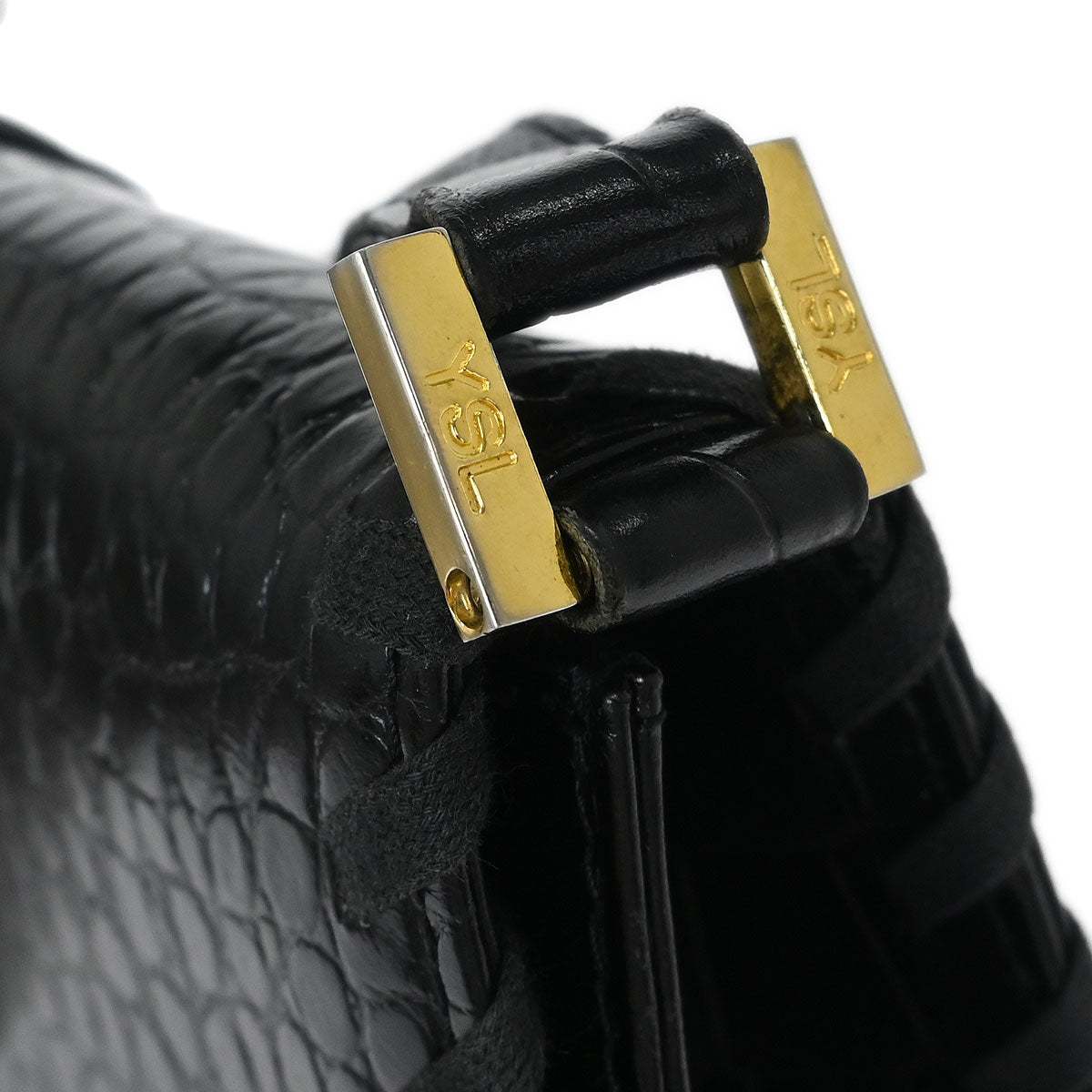 Yves Saint Laurent * Black Leather Shoulder Bag