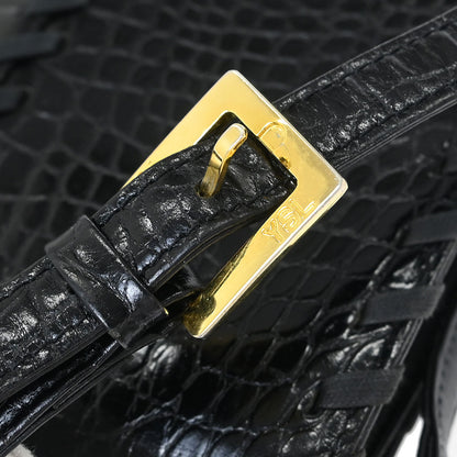 Yves Saint Laurent * Black Leather Shoulder Bag