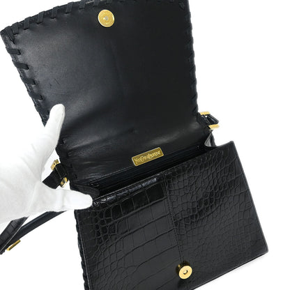 Yves Saint Laurent * Black Leather Shoulder Bag