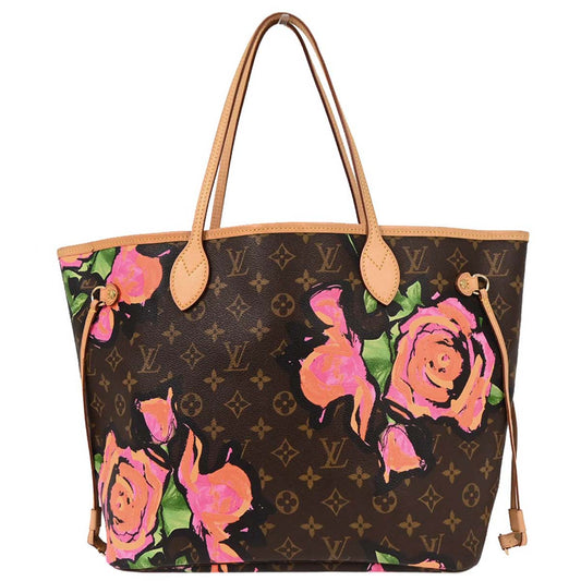 Louis Vuitton 2009 Monogram Rose Neverfull MM Shoulder Tote Bag M48613