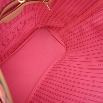 Louis Vuitton 2009 Monogram Rose Neverfull MM Shoulder Tote Bag M48613