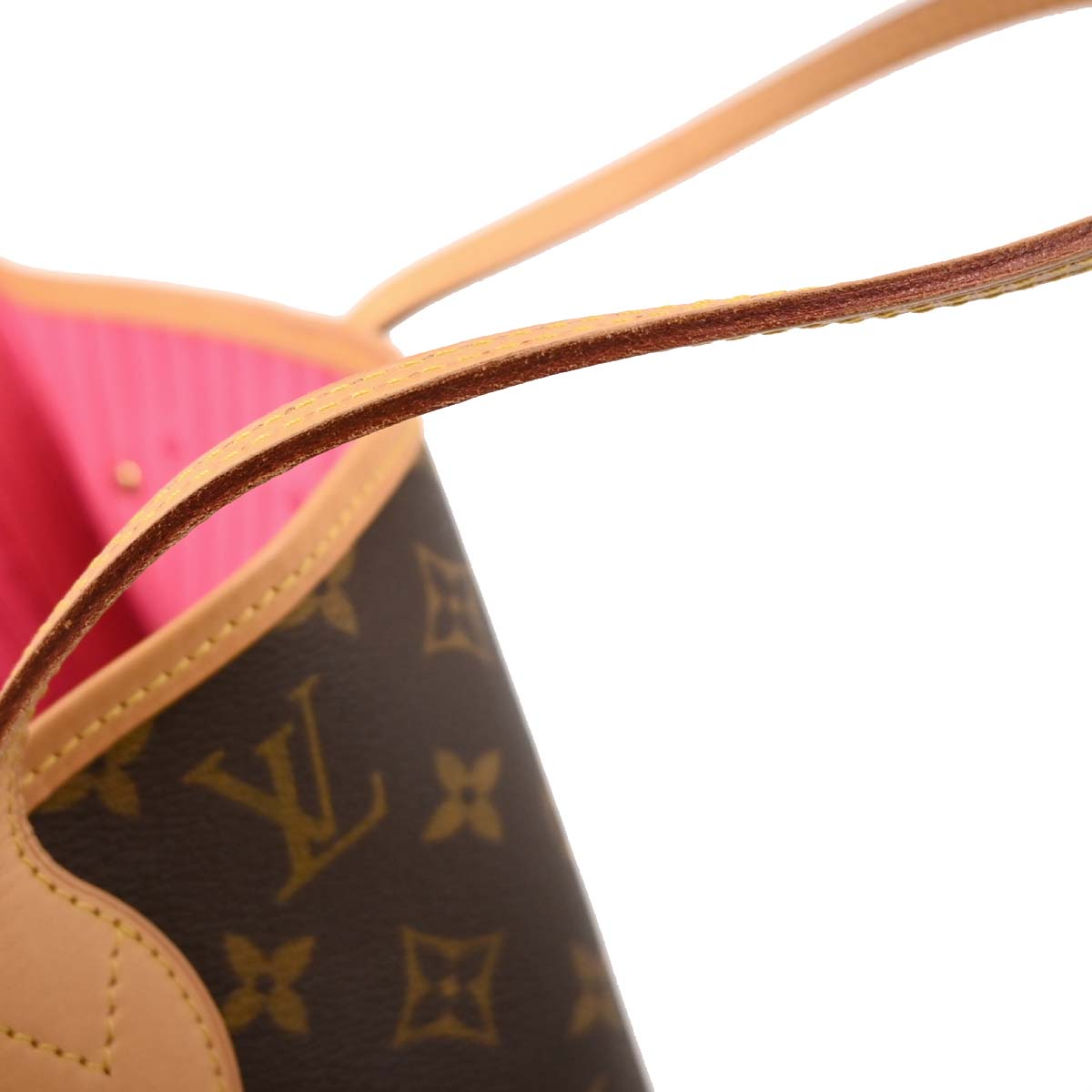 Louis Vuitton 2009 Monogram Rose Neverfull MM Shoulder Tote Bag M48613