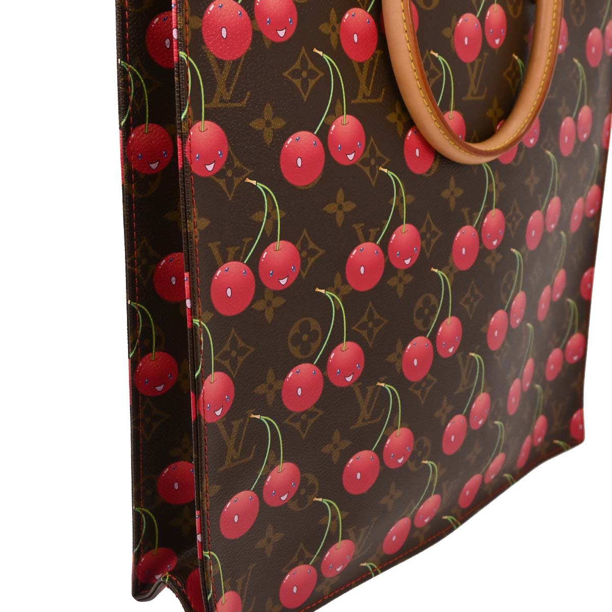 Louis Vuitton Monogram Cherry Sac Plat Tote Handbag M95010