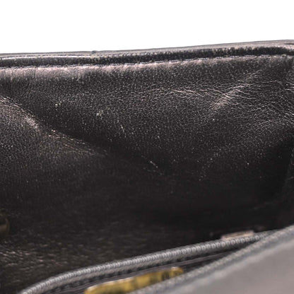 Chanel 2002-2003 Black Lambskin Choco Bar Shoulder Bag