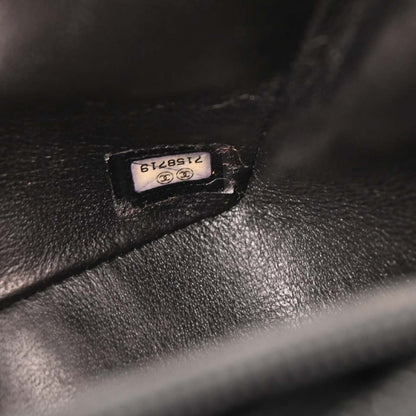 Chanel 2002-2003 Black Lambskin Choco Bar Shoulder Bag