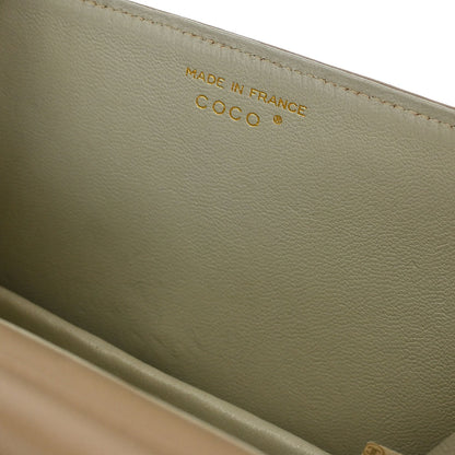 Chanel * Beige Lizard Pushlock Mini Full Flap Shoulder Bag
