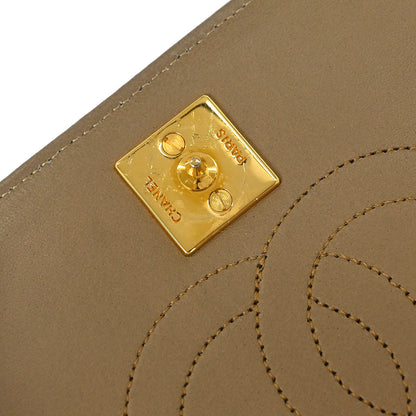 Chanel * Beige Lizard Pushlock Mini Full Flap Shoulder Bag