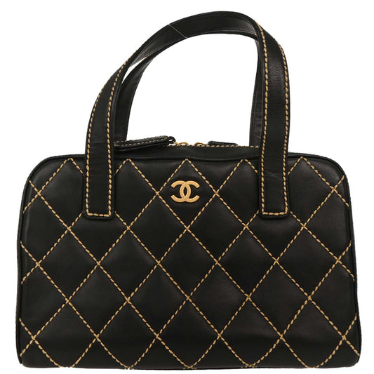 Chanel 2005-2006 Black Calfskin Wild Stitch Handbag