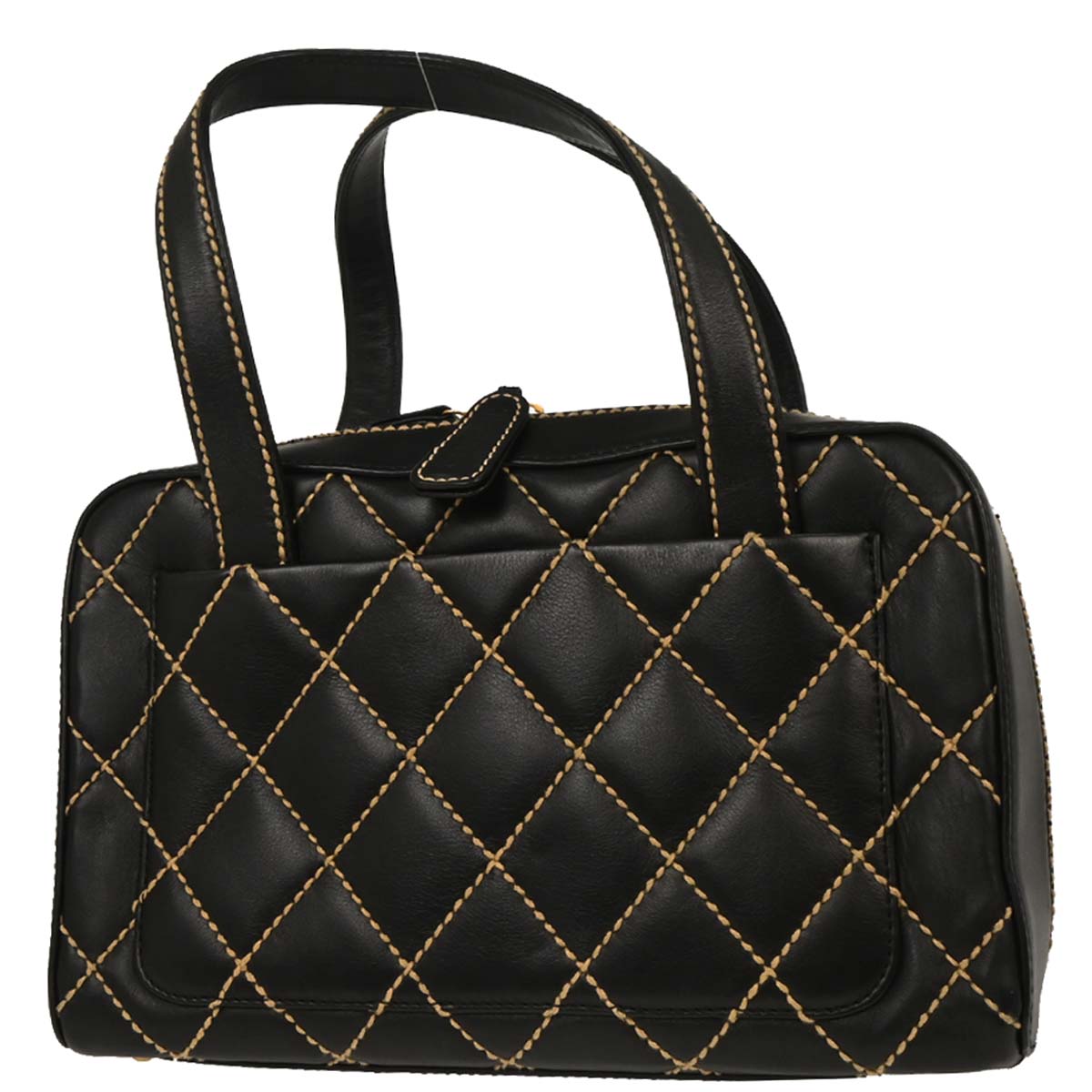 Chanel 2005-2006 Black Calfskin Wild Stitch Handbag