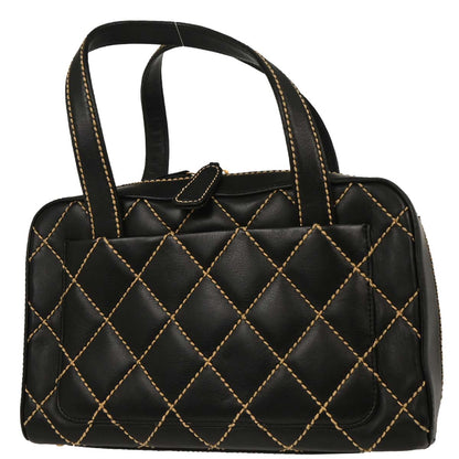 Chanel 2005-2006 Black Calfskin Wild Stitch Handbag