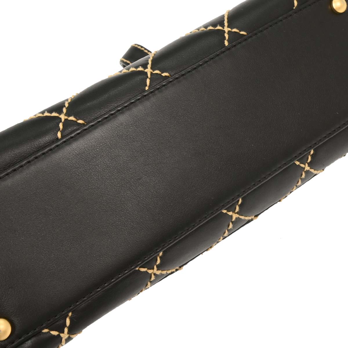 Chanel 2005-2006 Black Calfskin Wild Stitch Handbag