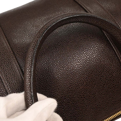 Chanel 1994-1996 Brown Caviar 2way Shoulder Handbag