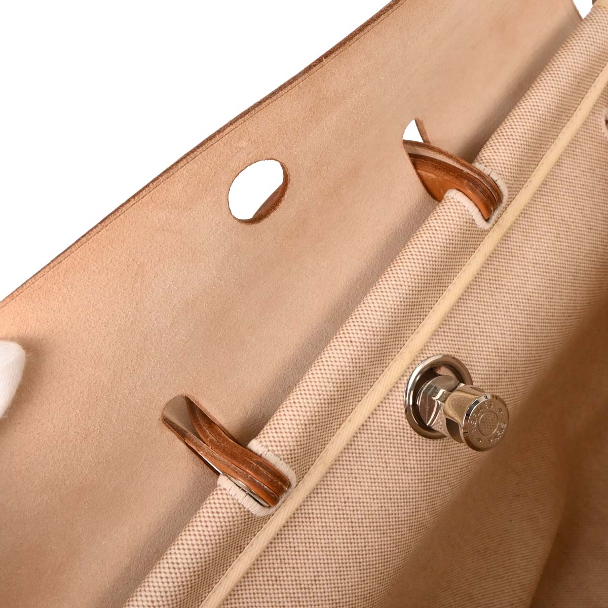 Hermes Natural Toile H Herbag MM 2 in 1 2way Shoulder Handbag