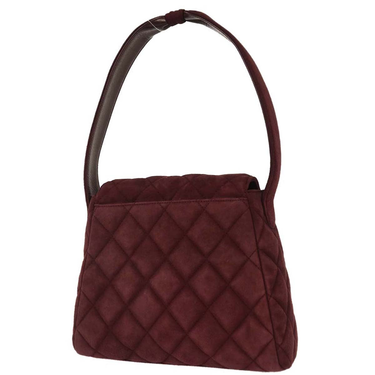 Chanel 1996-1997 Bordeaux Suede Handbag