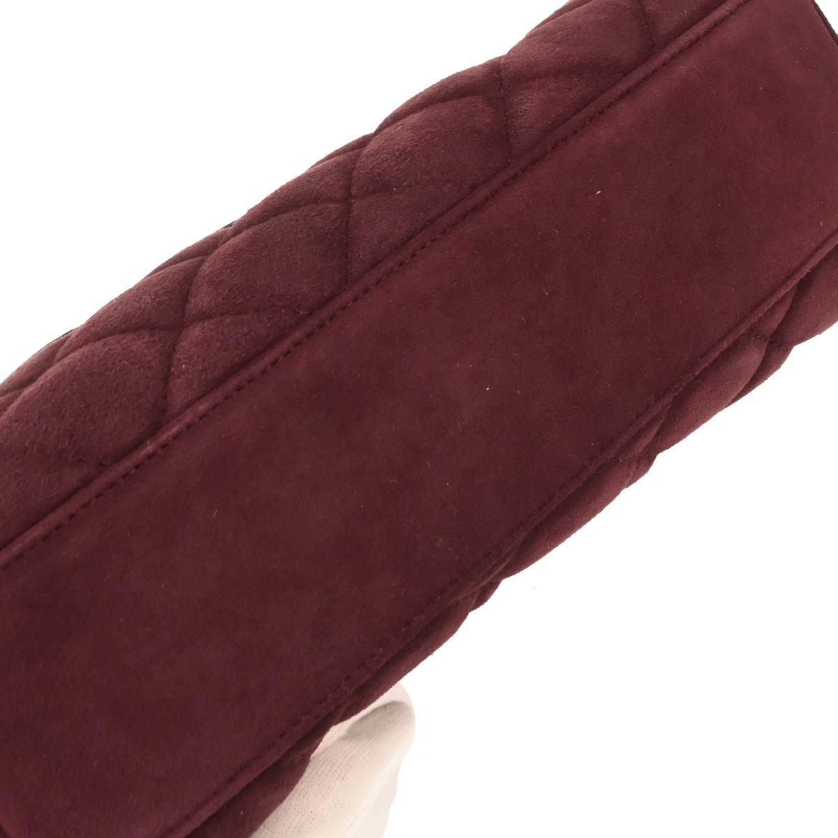 Chanel 1996-1997 Bordeaux Suede Handbag
