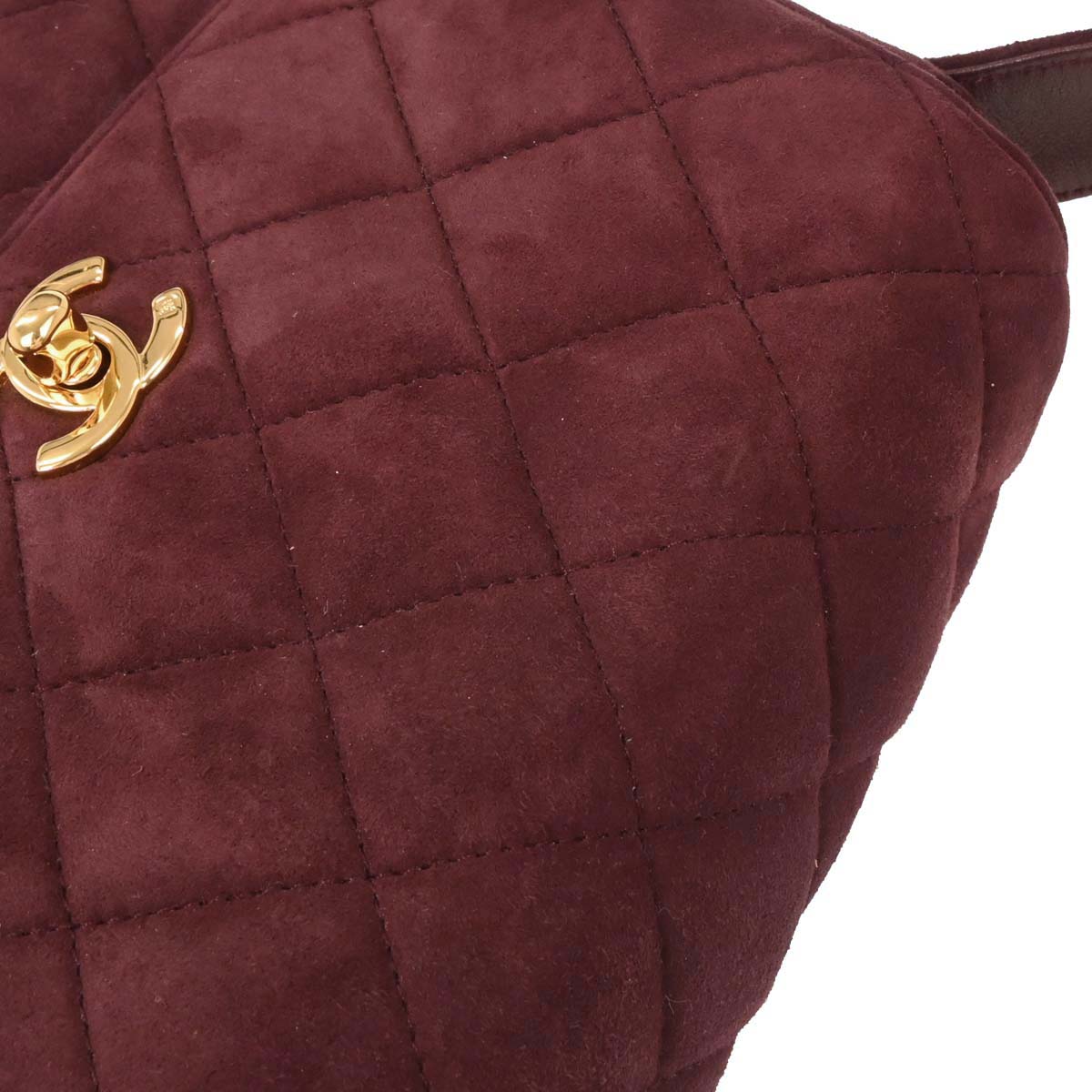Chanel 1996-1997 Bordeaux Suede Handbag