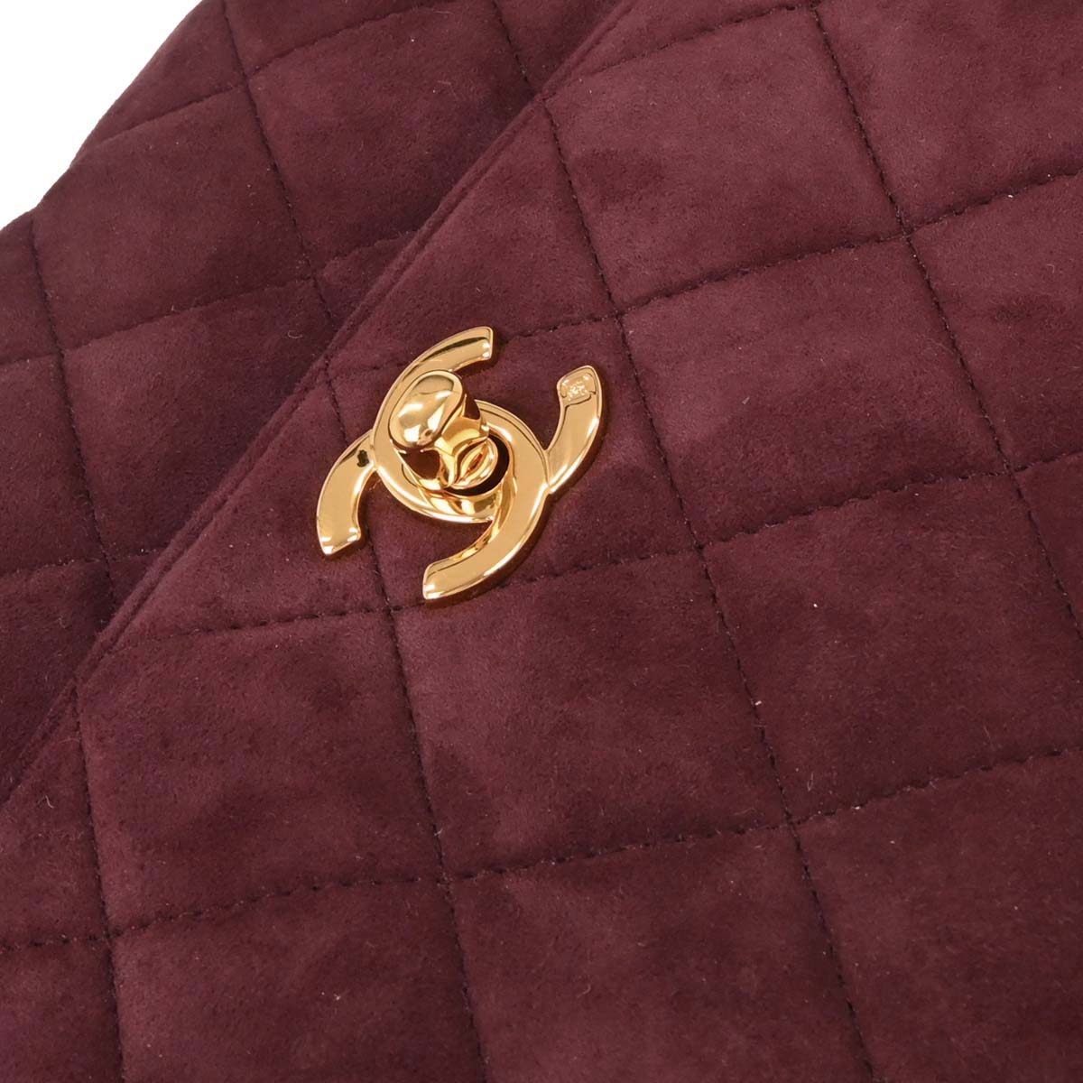 Chanel 1996-1997 Bordeaux Suede Handbag