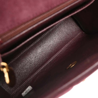 Chanel 1996-1997 Bordeaux Suede Handbag